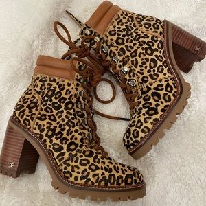 Sam Edelman leopard boots